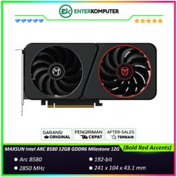 MAXSUN Intel ARC B580 12GB GDDR6 Milestone 12G (Bold Red Accents) - DUAL FAN - Garansi 3 Thn