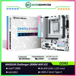 MAXSUN Challenger Z890M WIFI ICE (LGA1851, Z890, DDR5, USB3.2 Gen2 Type-C, SATA3)