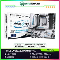 MAXSUN eSport Z890M WIFI ICE (LGA1851, Z890, DDR5, USB3.2 Gen2 Type-C, SATA3)