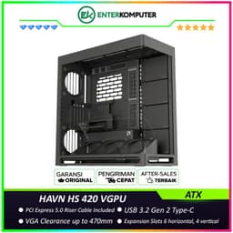 HAVN HS 420 VGPU BLACK Panoramic View Premium Mid-Tower Case