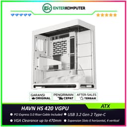 HAVN HS 420 VGPU WHITE Panoramic View Premium Mid-Tower Case