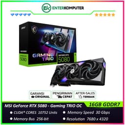 MSI GeForce RTX 5080 16GB GDDR7 - Gaming TRIO OC