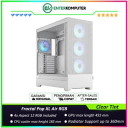 Fractal Pop XL Air RGB White TG Clear Tint