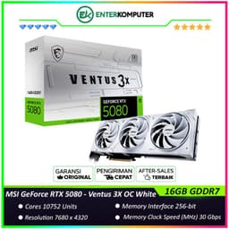 MSI GeForce RTX 5080 16GB GDDR7 - Ventus 3X OC White
