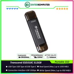 Transcend ESD310C 512GB Portable SSD USB 3.2 - Black