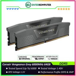 Corsair Vengeance Grey DDR5 PC48000 6000MHz 64GB (2x32GB) 30-36-36-76 - CMK64GX5M2B6000Z30