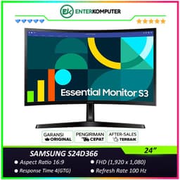 Samsung 24 S24D366 FHD 100Hz Curved Monitor with AMD FreeSync