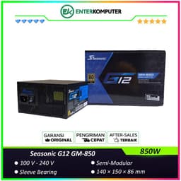 Seasonic G12 GM-850 850W - Semi Modular - 80+ Gold Certified - 5 Years Warranty Replacement