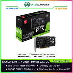 MSI GeForce RTX 3050 6GB GDDR6 - Ventus 2X E OC