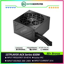 1STPLAYER ACK Series 650W ATX3.1 HA-650AA2 80+ Bronze Certified with Embossed Cable - Active PFC - 140MM Hydraulic Bearing - Whisper-Quiet Fan Design - 5 Years Warranty