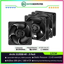 Arctic S12038-4K 12CM 4K RPM Server Fan (3 Pack)