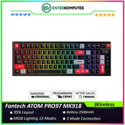 Fantech ATOM PRO97 MK918 95% Wireless Mechanical Gaming Keyboard - Black (Blue Switch)