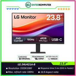 LG 24U421A-B 23.8 FHD 100Hz Curved Monitor with USB-C