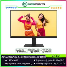 AOC 22B20JHN2 21.45 3-Sided Frameless FHD 100Hz Monitor