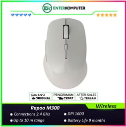 Rapoo M300 Multi-mode Wireless Silent Optical Mouse - Light Grey