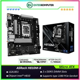 ASRock H810M-X (LGA1851, H810, DDR5 USB3.2 Type-C, SATA3)