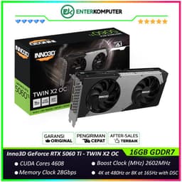 Inno3D GeForce RTX 5060 Ti 16GB GDDR7 TWIN X2 OC - DUAL FAN - Garansi 3 Thn