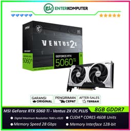 MSI GeForce RTX 5060 Ti 8GB GDDR7 - Ventus 2X OC PLUS