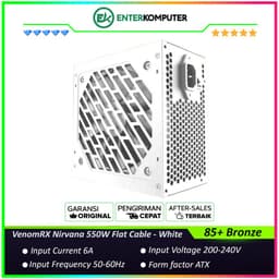VenomRX Nirvana 550W 85+ Bronze Flat Cable - White