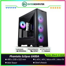 Phanteks Eclipse G400A Satin Black D-RGB Spacious Mid-Tower Case