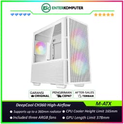 DeepCool CH360 WHITE High-Airflow M-ATX Case
