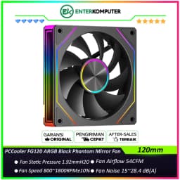 PCCooler FG120 ARGB Black 120MM Low-noise Phantom Mirror Fan
