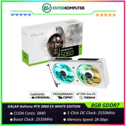 GALAX GeForce RTX 5060 8GB GDDR7 EX (1-Click OC) WHITE EDITION - ARGB LIGHTING OVERHAUL - DUAL FAN - Garansi 3 Thn