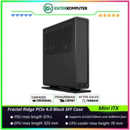 Fractal Ridge PCIe 4.0 Black Mini ITX SFF Case